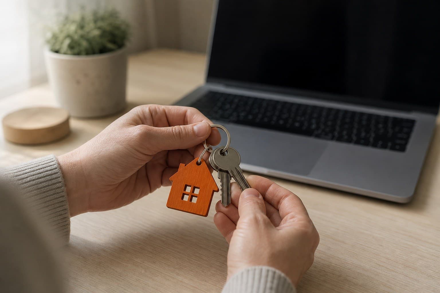 A landlord managing a lease agreement online