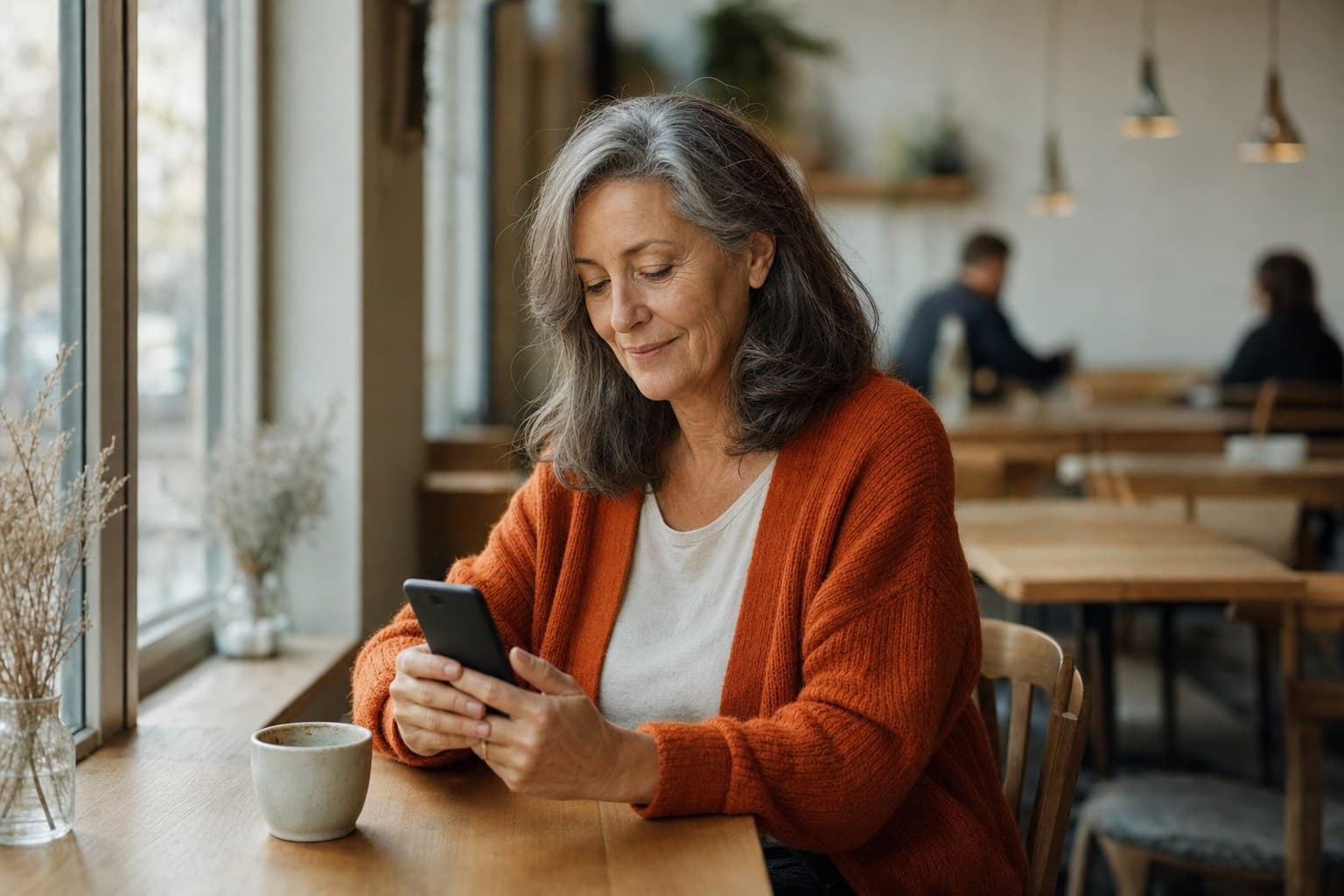 A landlord reviewing a stored lease on their phone